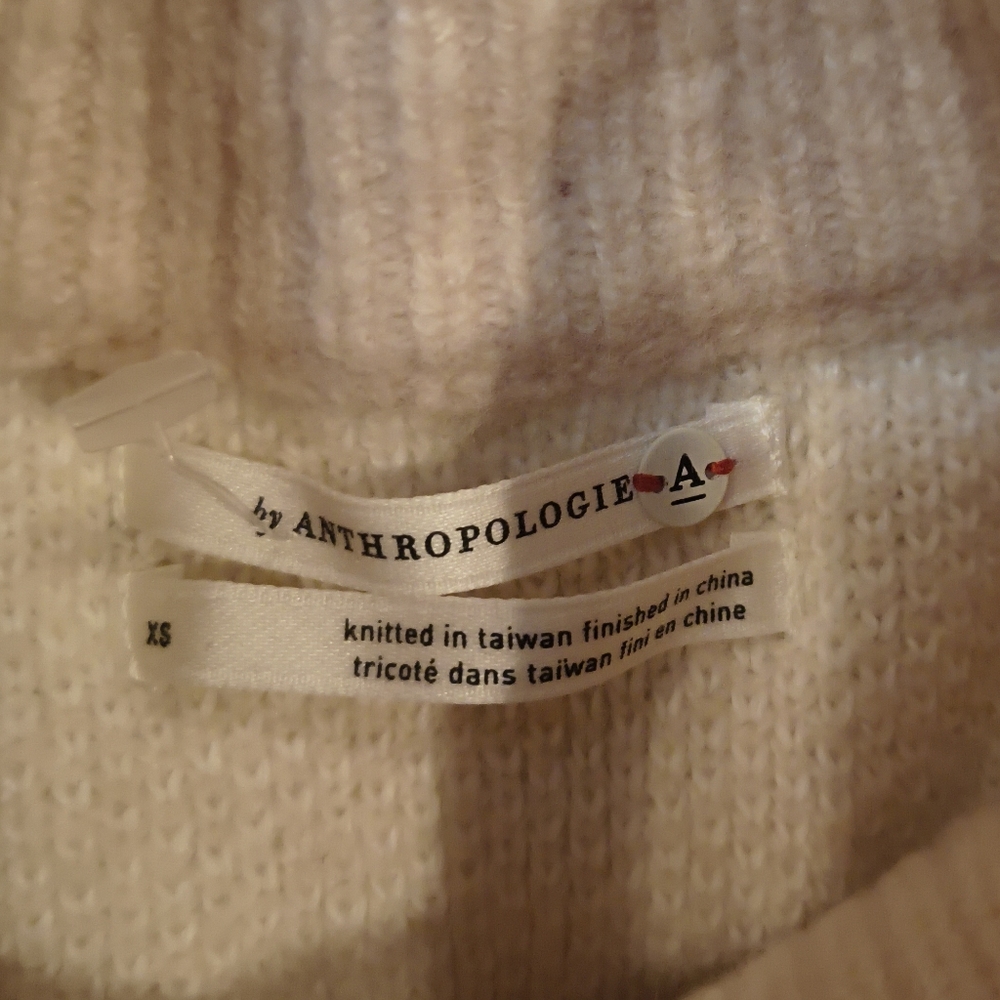 Anthropologie Aimee Pommed Alpaca Sweater llama Pom Pom Size XS - Picture 4 of 5